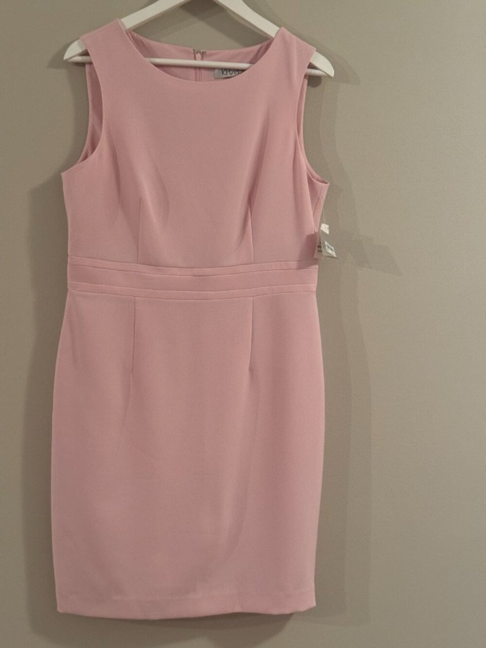 Kasper Light-Pink sleeveless classic sheath dress  offfice Size 10P NWT